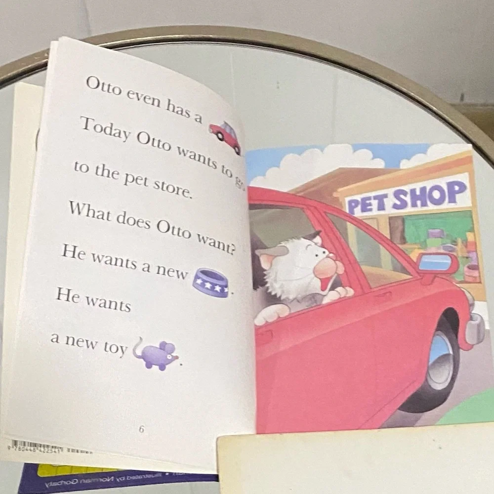4 Kids Reading PreK Books Ages 3-5 OttoThe Cat, Llama Llama, Here Comes Silent E